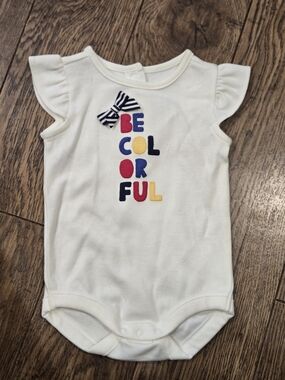 Gymboree  Bodysuit with Multicolor 'BE COLORFUL' Lettering